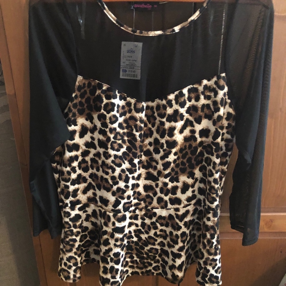 Lepord and Black blouse